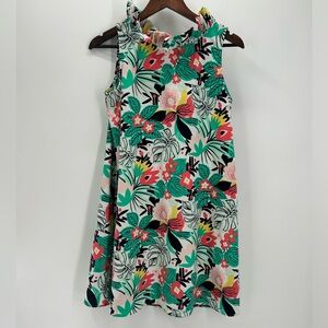 Crown and Ivy Tropical Print Dress, Medium Petite